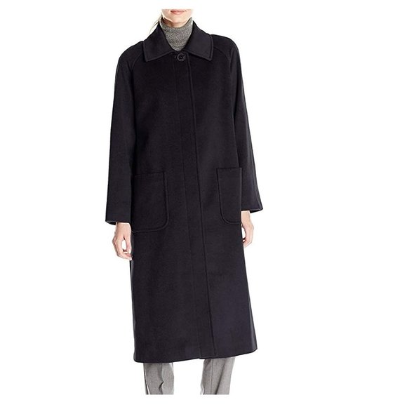 NWT Pendleton Womens Luxury Wool Cashmere Long Reefer Coat Size 14 $575 N70